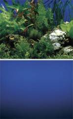 Penn Plax Cage Background 19 1/4" Tall Blue Waterscape / Deep Blue Sea