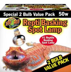 2-Pack Zoo Med 50 Watt Basking Bulbs